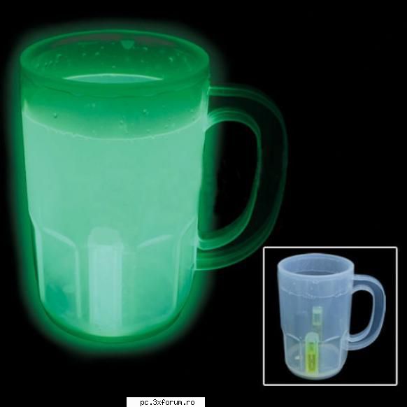 Halba de bere fosforescenta glow - Pret: 20 lei. Predare personala in Alba Iulia - Diverse